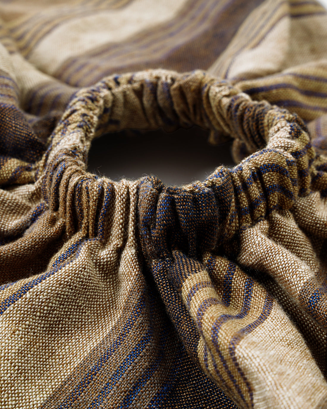 Striped Linen Scarf Scrunchie