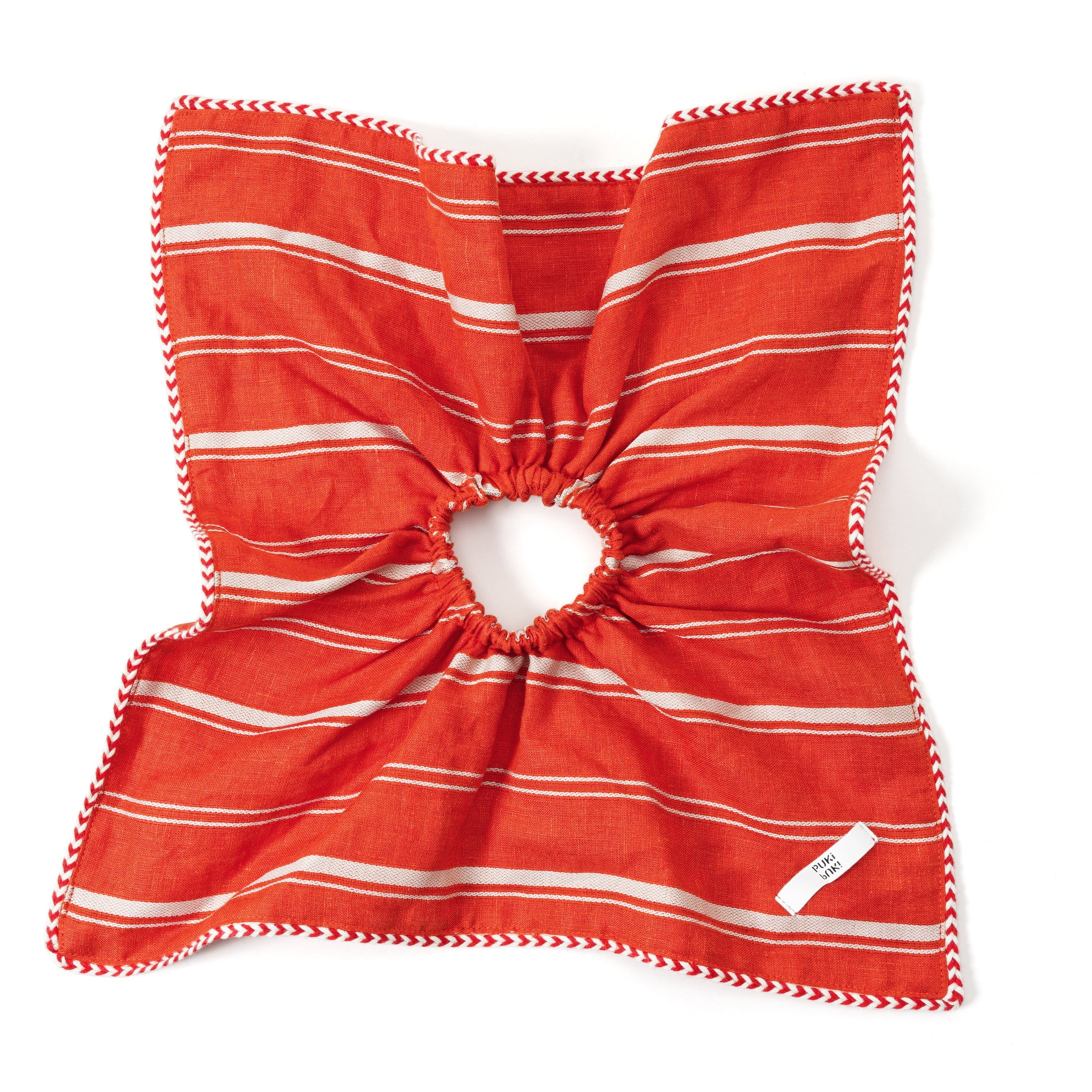 Striped Linen Scarf Scrunchie