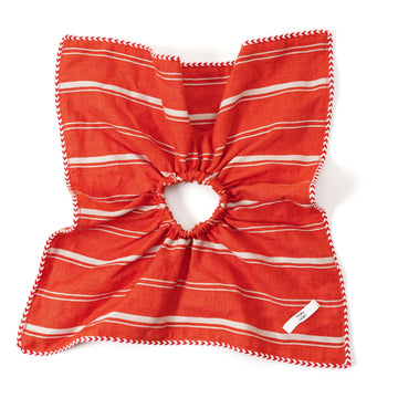 Striped Linen Scarf Scrunchie