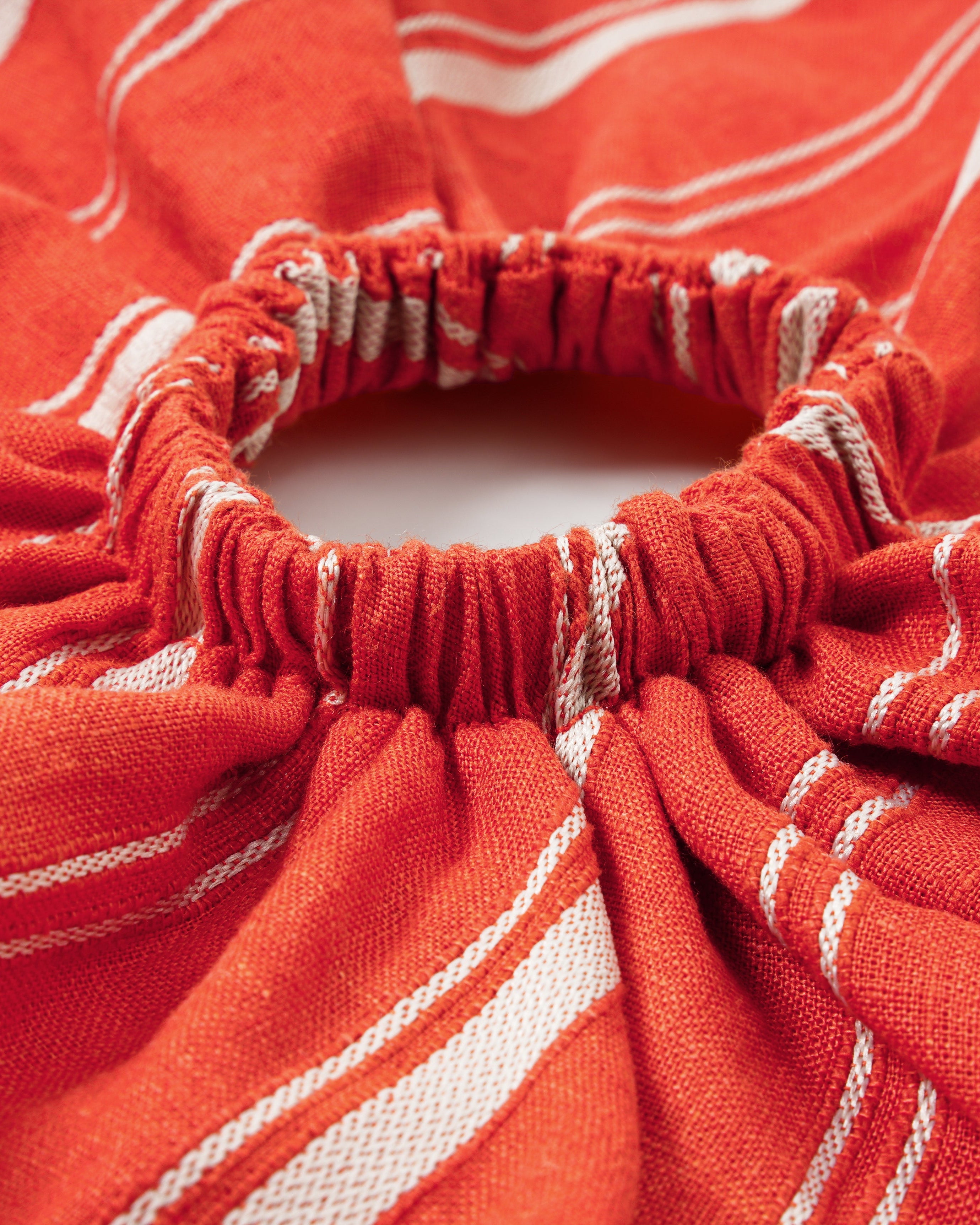 Striped Linen Scarf Scrunchie