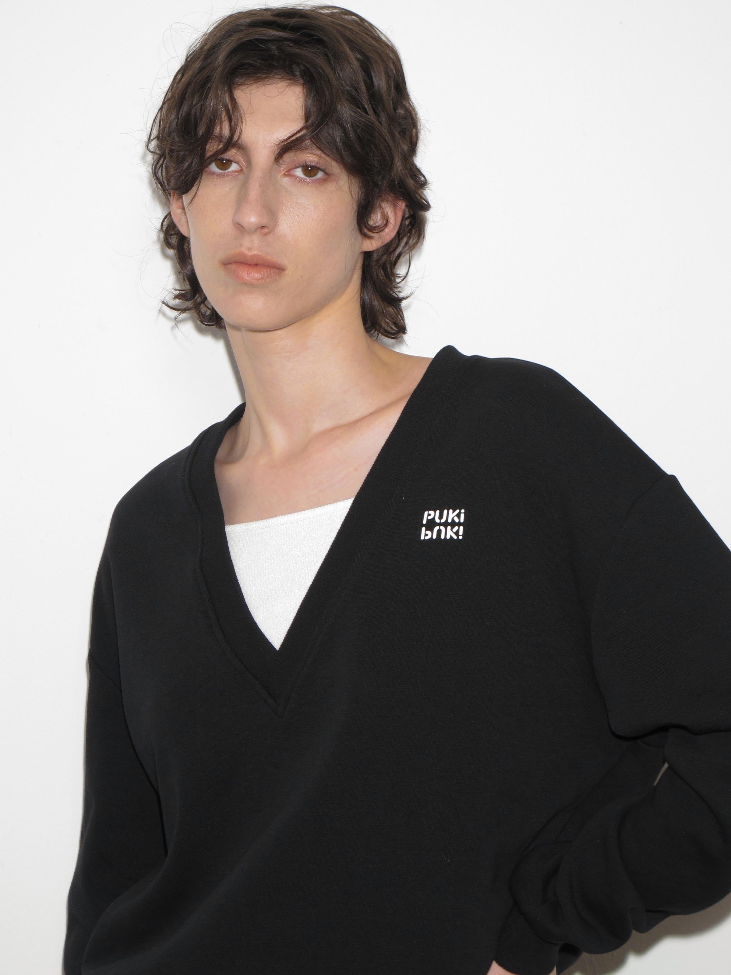 Color V-Neck Sweater