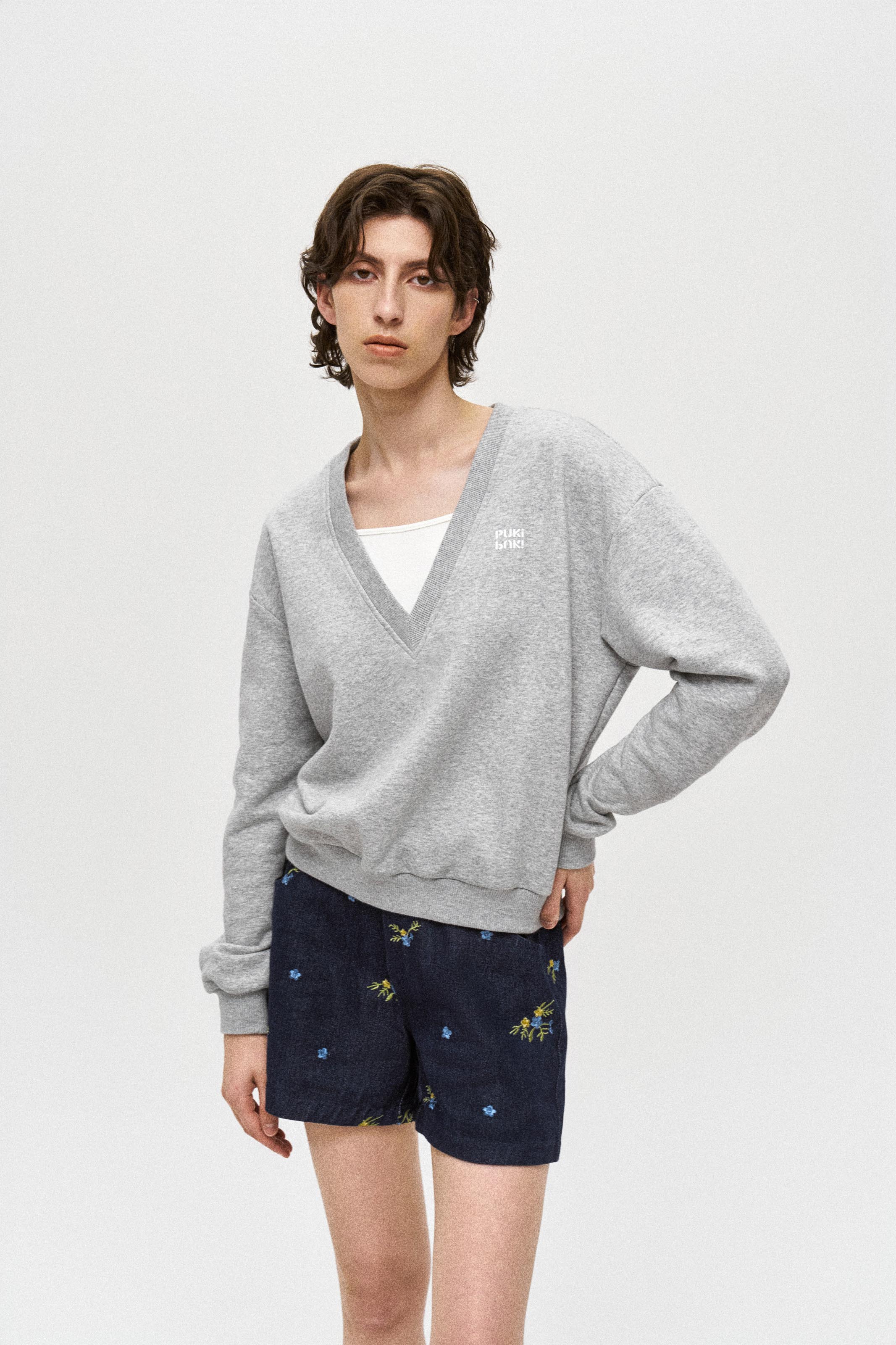 Color V-Neck Sweater