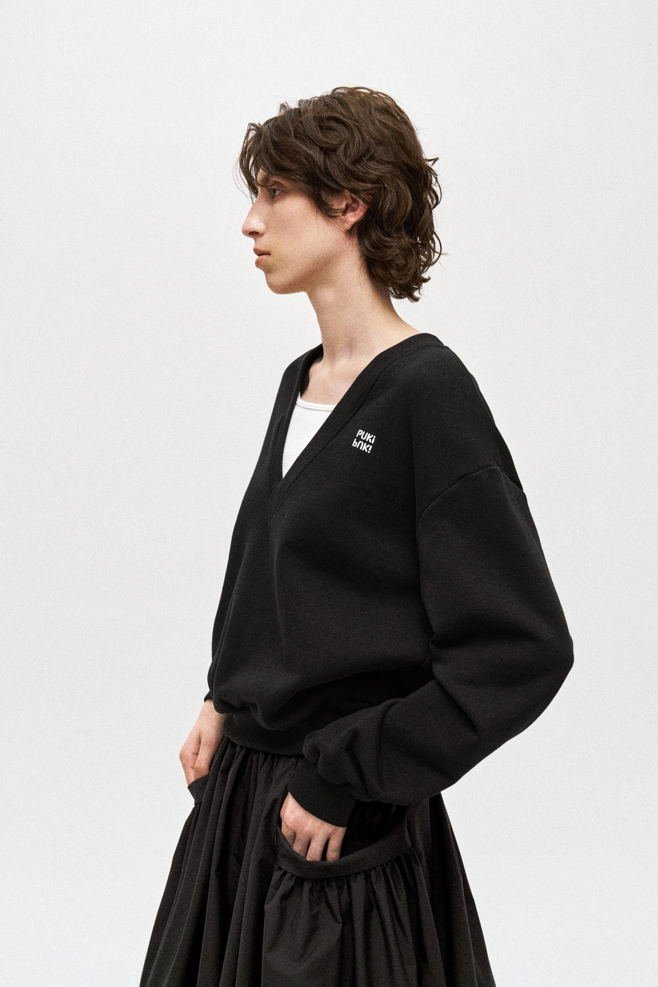 Color V-Neck Sweater