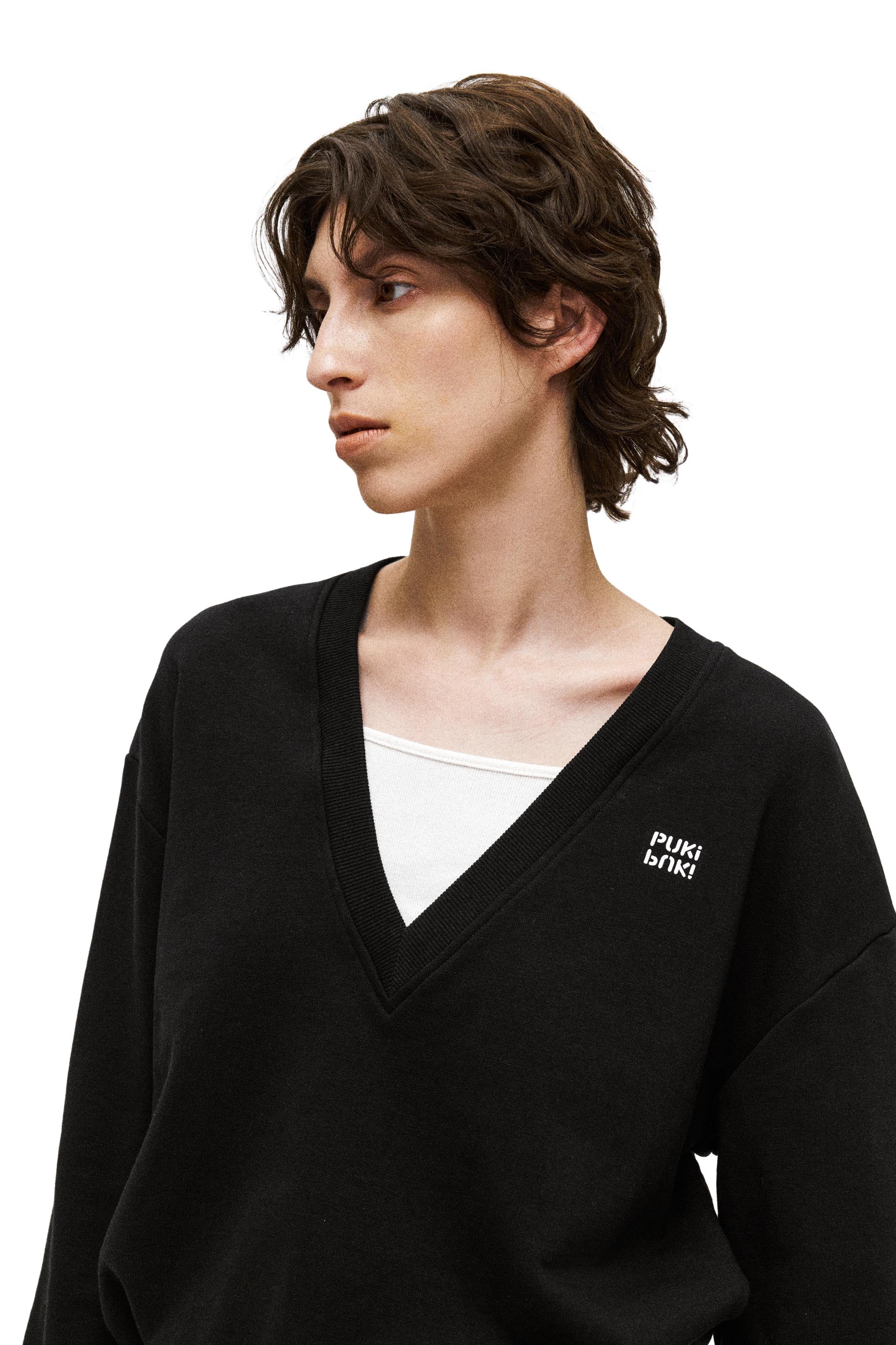 Color V-Neck Sweater