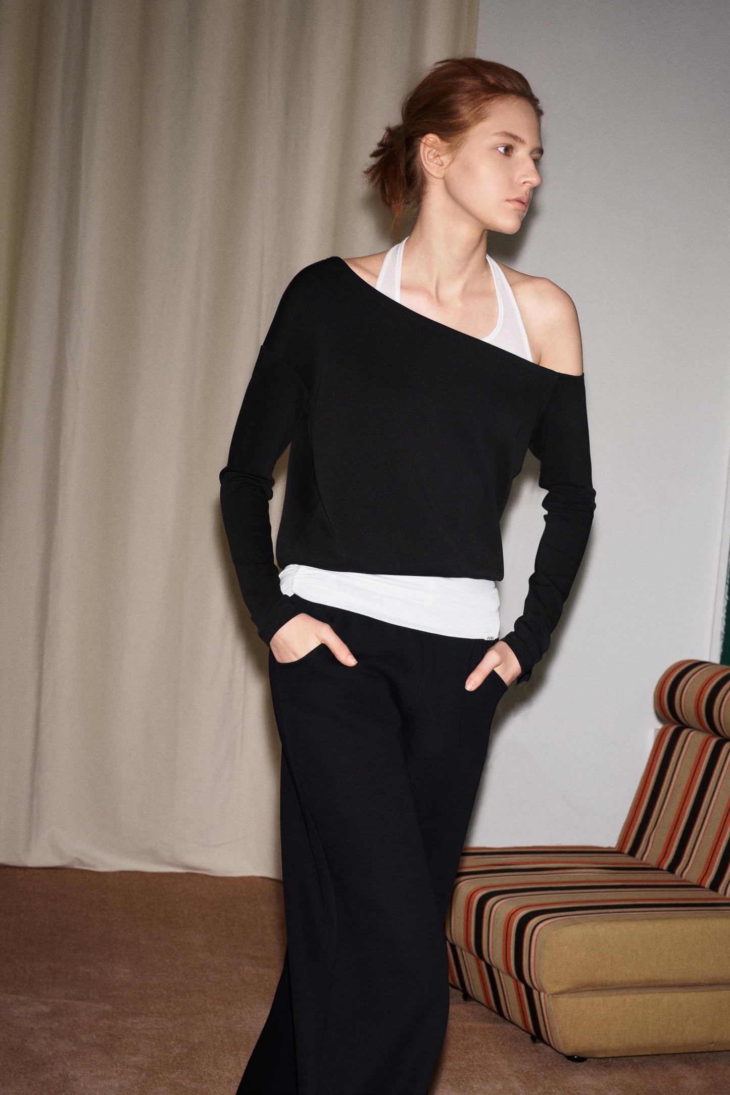 One Shoulder Sweatshirt