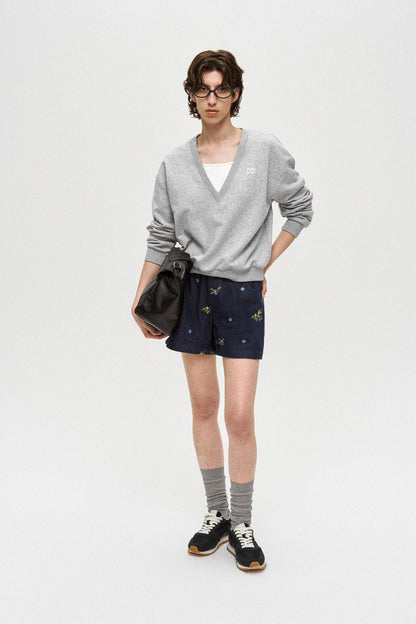 Color V-Neck Sweater