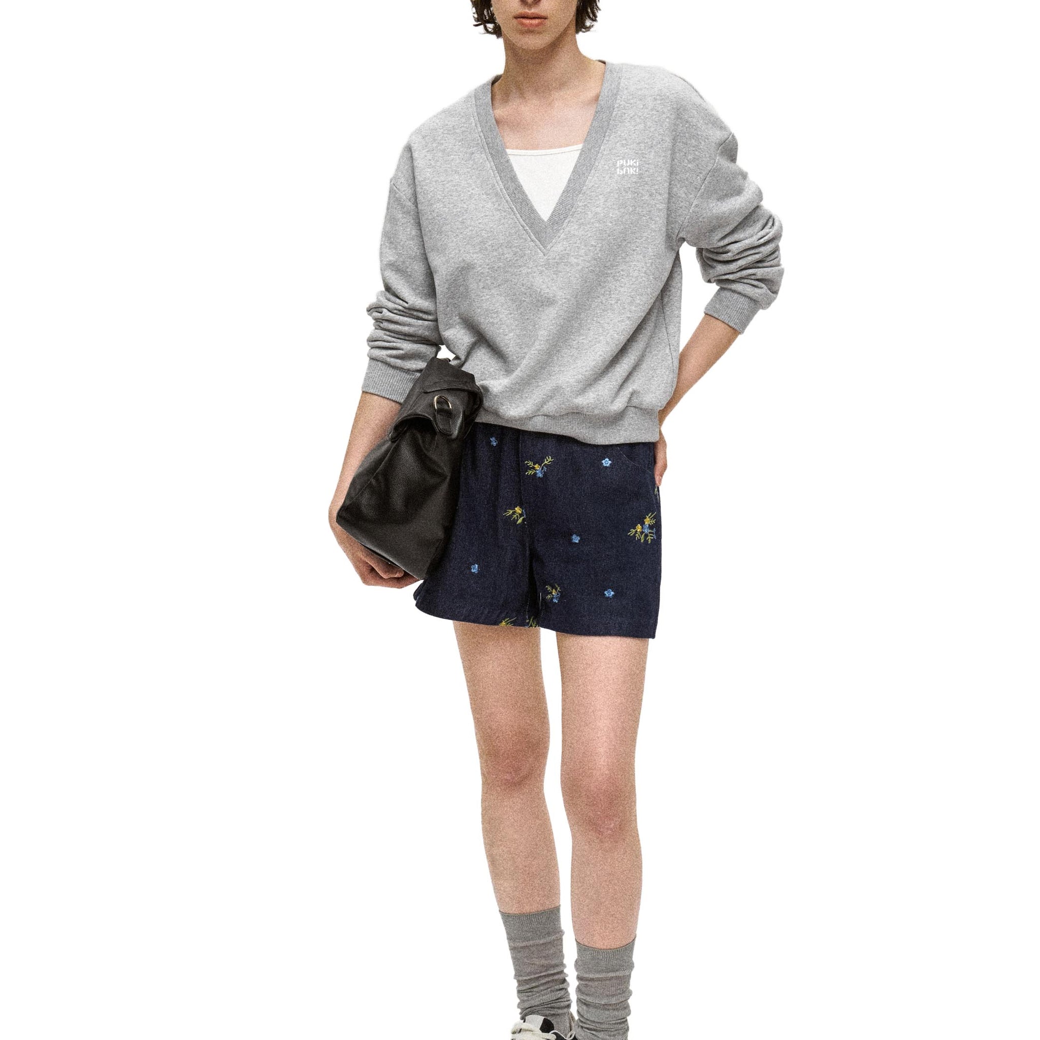 Color V-Neck Sweater