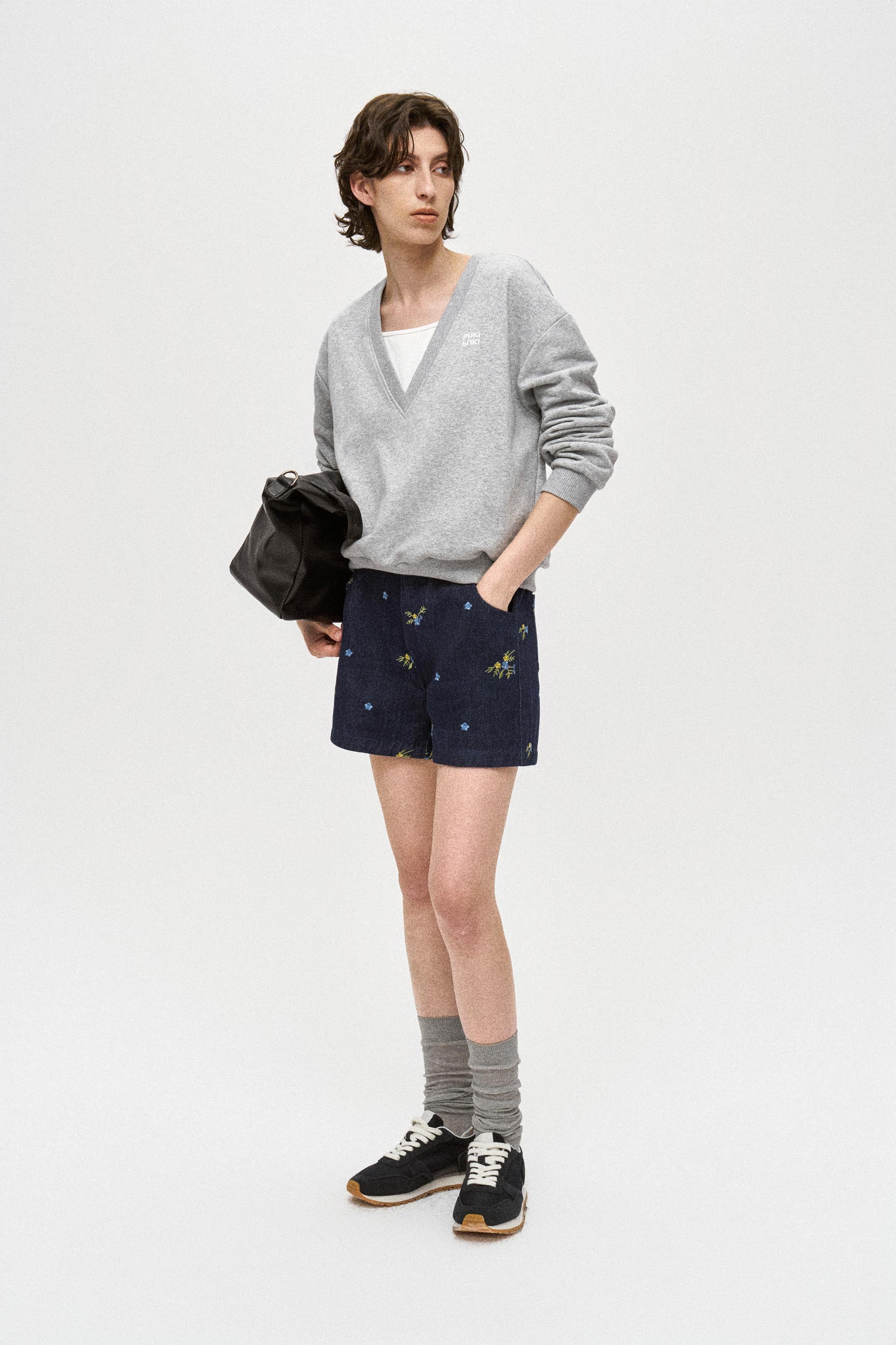 Color V-Neck Sweater