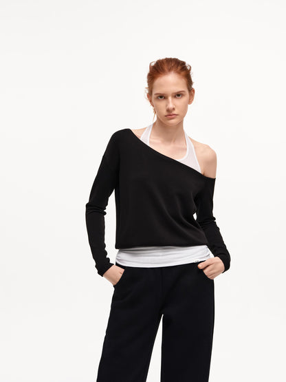 One Shoulder Sweatshirt