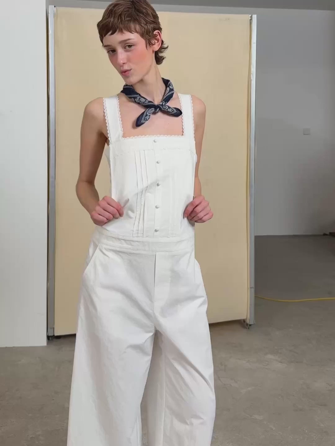 Lace Trim Overall